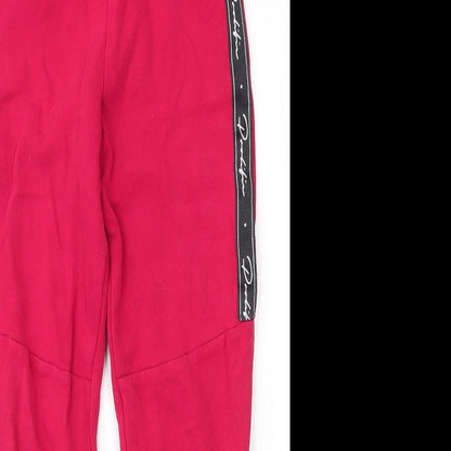 River Island Girls Red  Cotton Sweatpants Trousers Size 9 Months  Regular