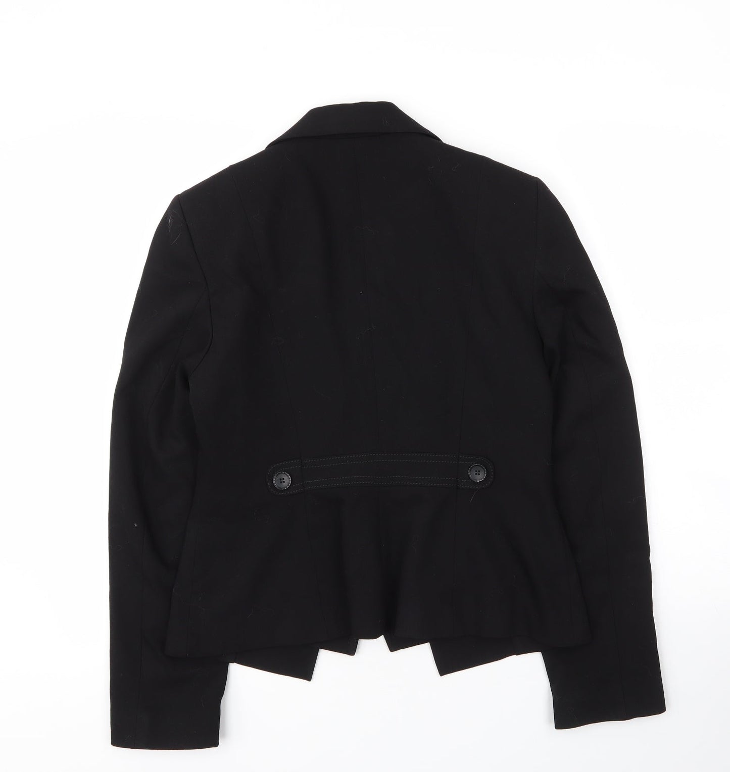 NEXT Womens Black  Vinyl Jacket Blazer Size 12