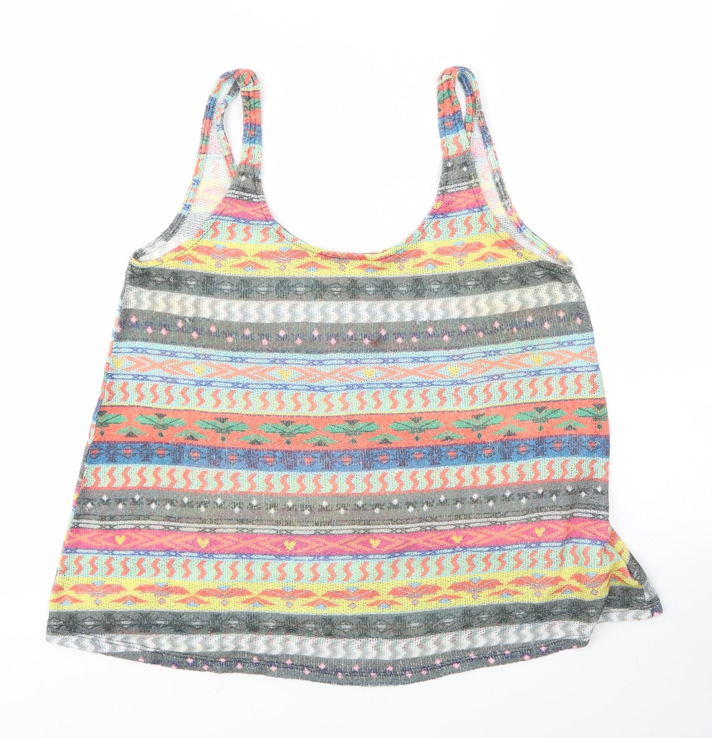 Womens UK Size M Zara Multicoloured Basic Tank