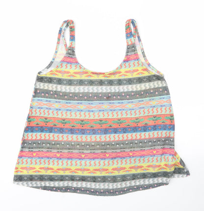Womens UK Size M Zara Multicoloured Basic Tank