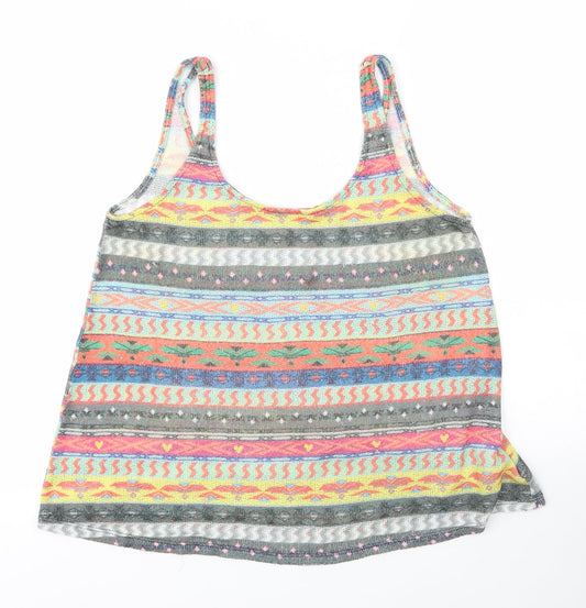 Womens UK Size M Zara Multicoloured Basic Tank