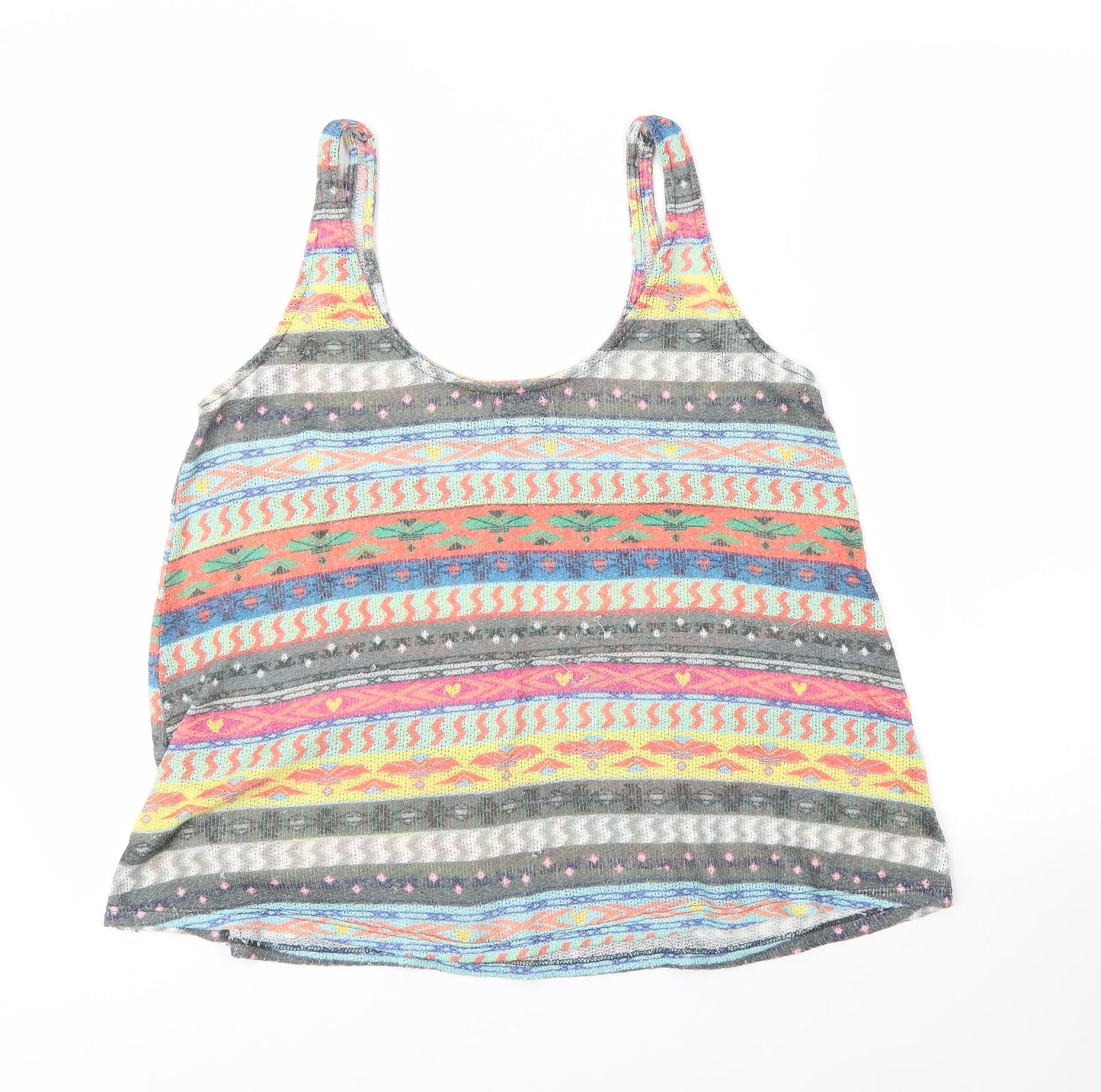 Womens UK Size M Zara Multicoloured Basic Tank