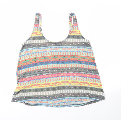 Womens UK Size M Zara Multicoloured Basic Tank