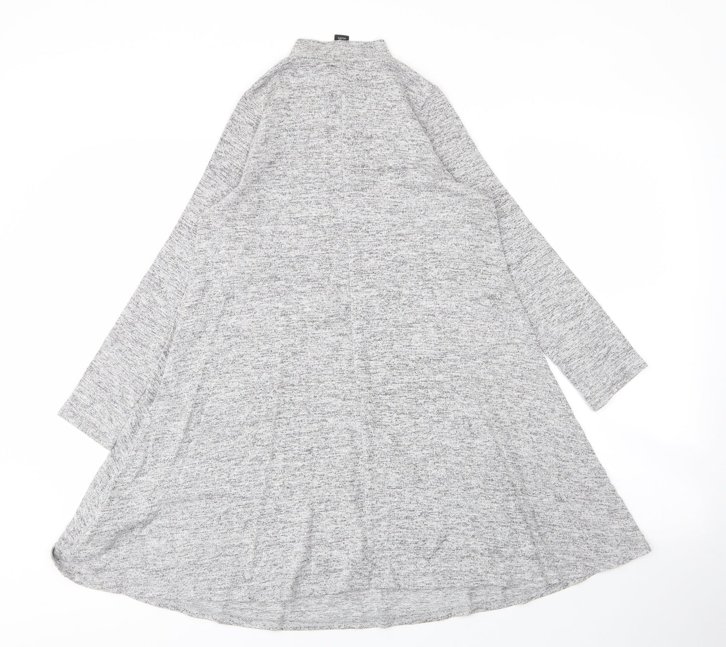 Primark Womens Grey  Viscose Tunic Blouse Size 8 Round Neck