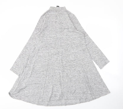 Primark Womens Grey  Viscose Tunic Blouse Size 8 Round Neck