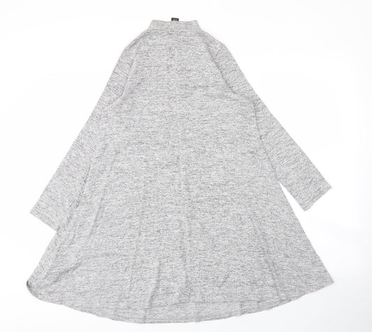 Primark Womens Grey  Viscose Tunic Blouse Size 8 Round Neck