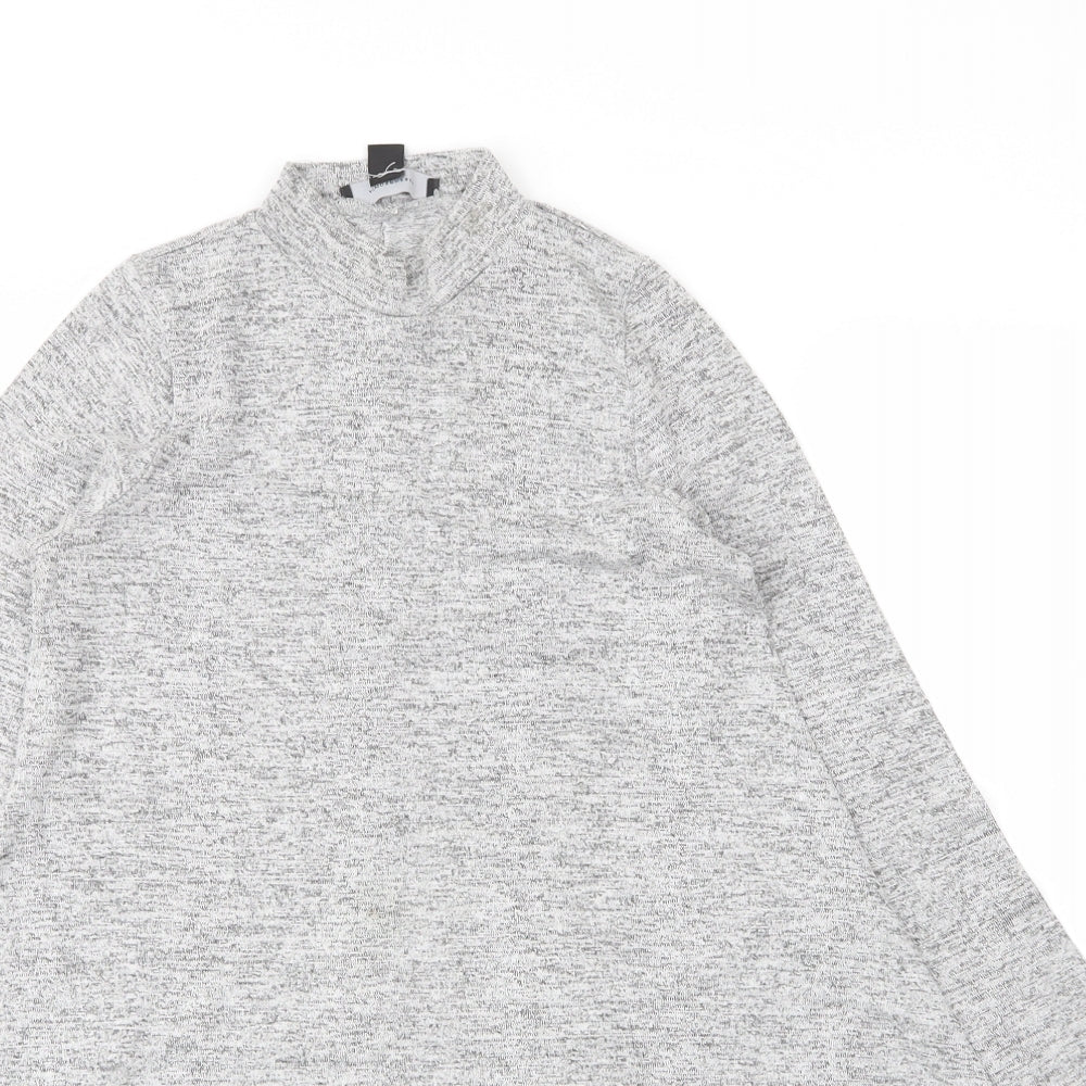 Primark Womens Grey  Viscose Tunic Blouse Size 8 Round Neck