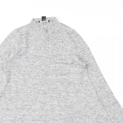 Primark Womens Grey  Viscose Tunic Blouse Size 8 Round Neck