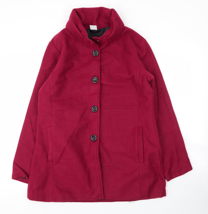 Womens UK Size 10 Gabrielle Vicenza Red Overcoat