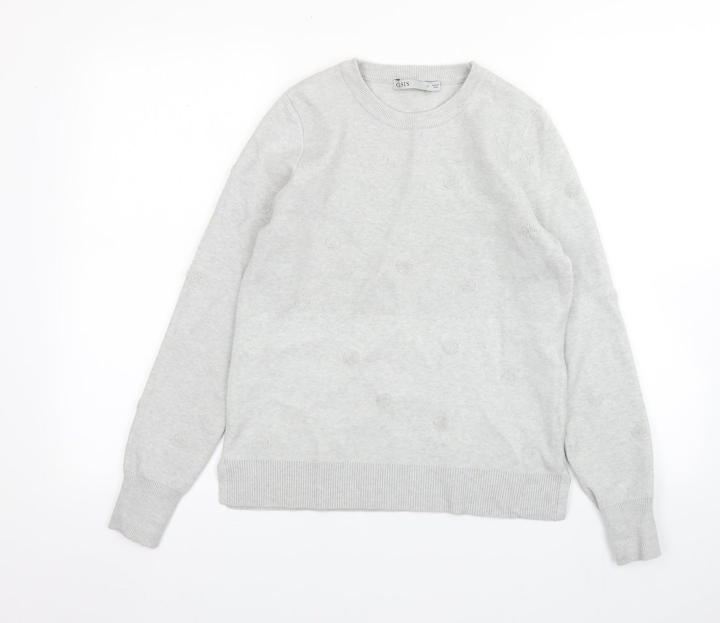 Womens UK Size S Oasis Grey Pullover Jumper