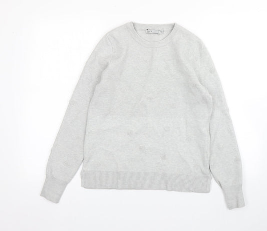 Womens UK Size S Oasis Grey Pullover Jumper