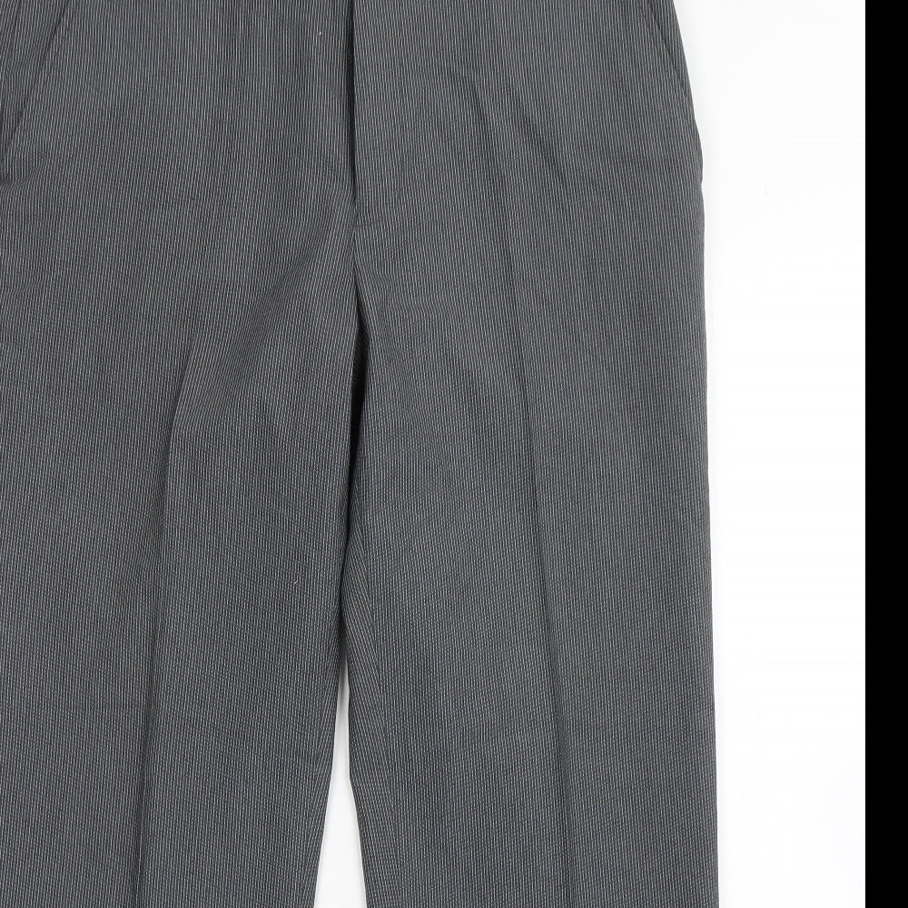 Burton  Womens Grey Striped Polyester Trousers  Size 36 L30 in Regular