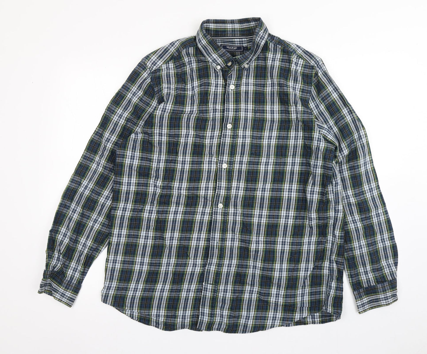 Mens UK Size L Maine Multicoloured  Button-Up Long Sleeve Casual Shirt