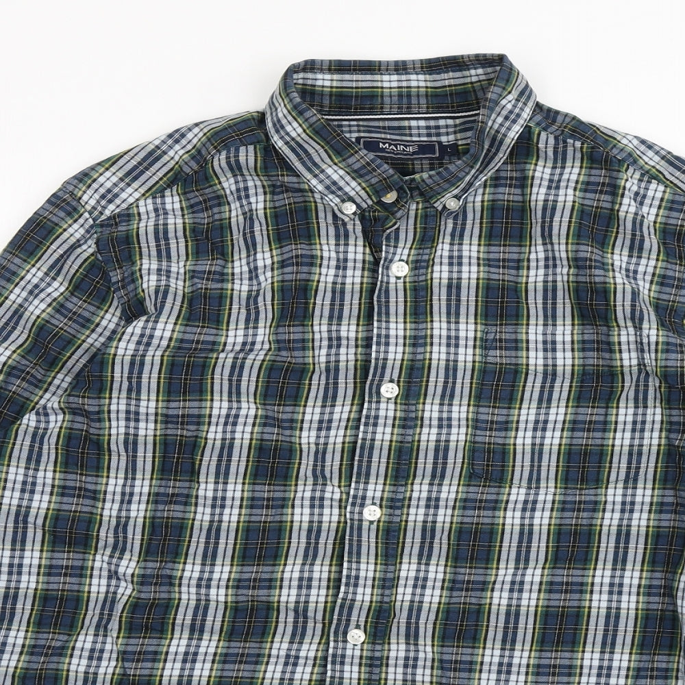 Mens UK Size L Maine Multicoloured  Button-Up Long Sleeve Casual Shirt