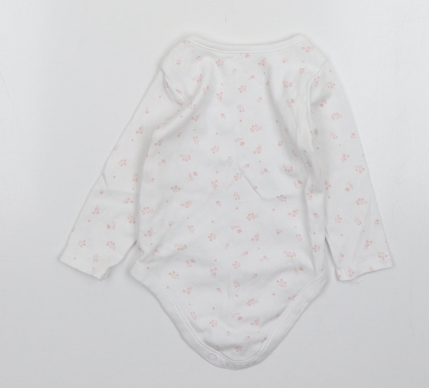 Nutmeg Girls White Floral Cotton Leotard One-Piece Size 12-18 Months