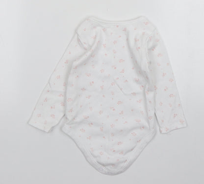 Nutmeg Girls White Floral Cotton Leotard One-Piece Size 12-18 Months
