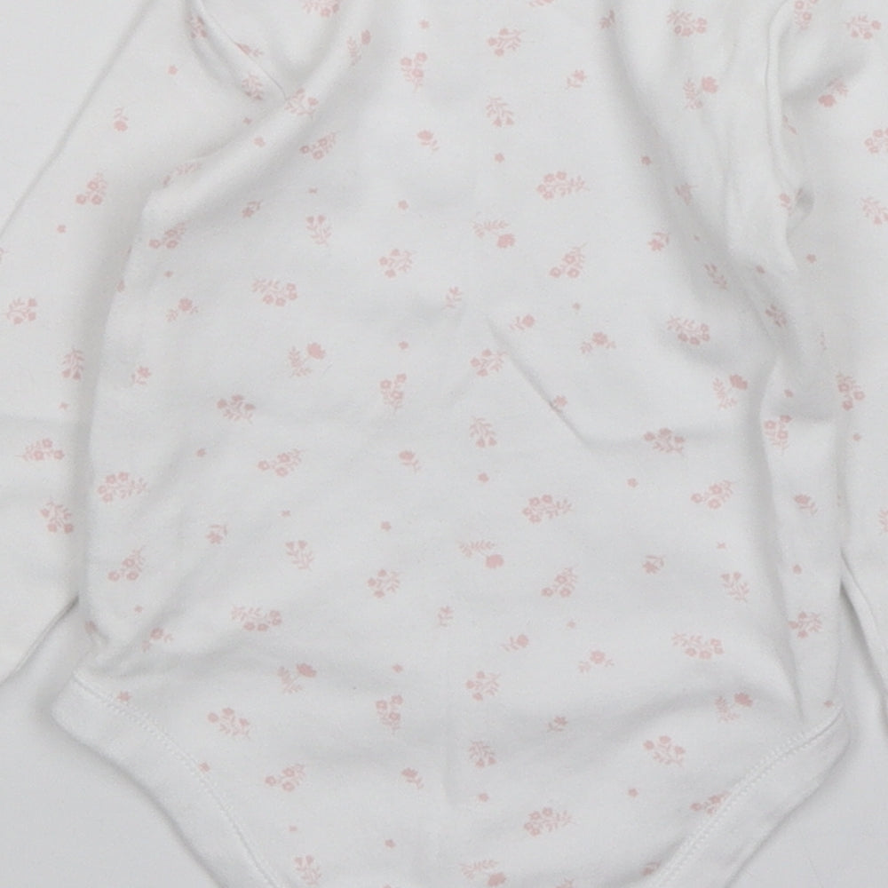 Nutmeg Girls White Floral Cotton Leotard One-Piece Size 12-18 Months