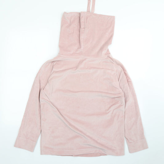 F&F Womens Pink Roll Neck  Polyester Pullover Jumper Size S