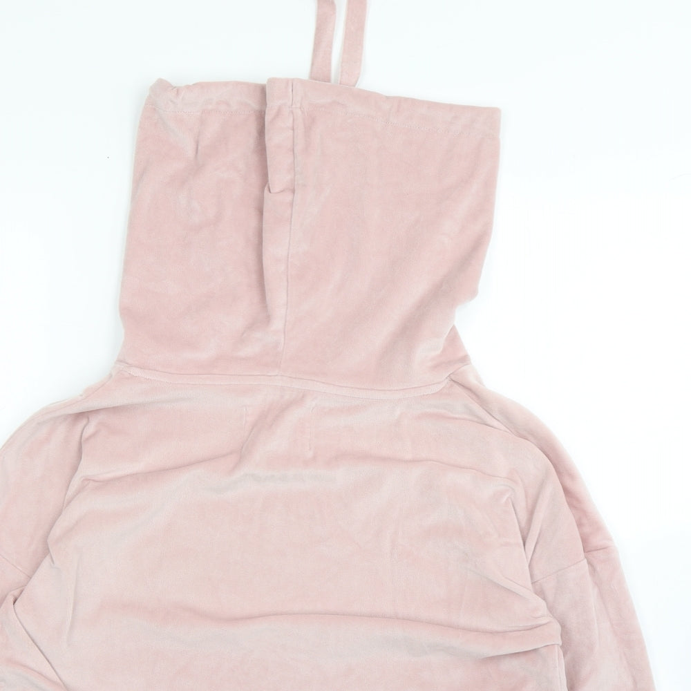 F&F Womens Pink Roll Neck  Polyester Pullover Jumper Size S