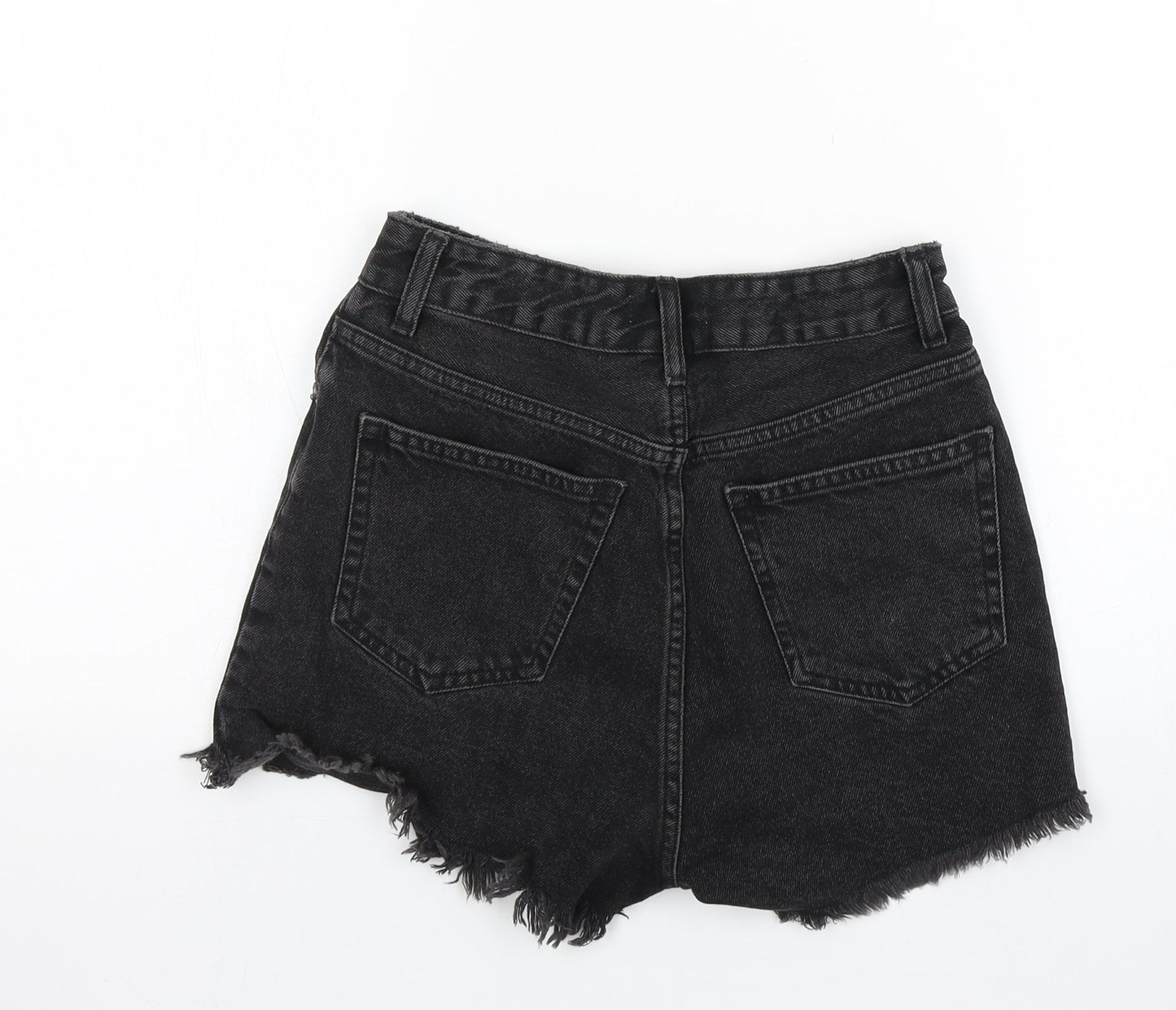 In the Style Womens Black  Cotton Cut-Off Shorts Size 6 L3 in Regular