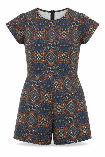 Womens UK Size 8 Boohoo One-Piece Multicoloured Playsuit