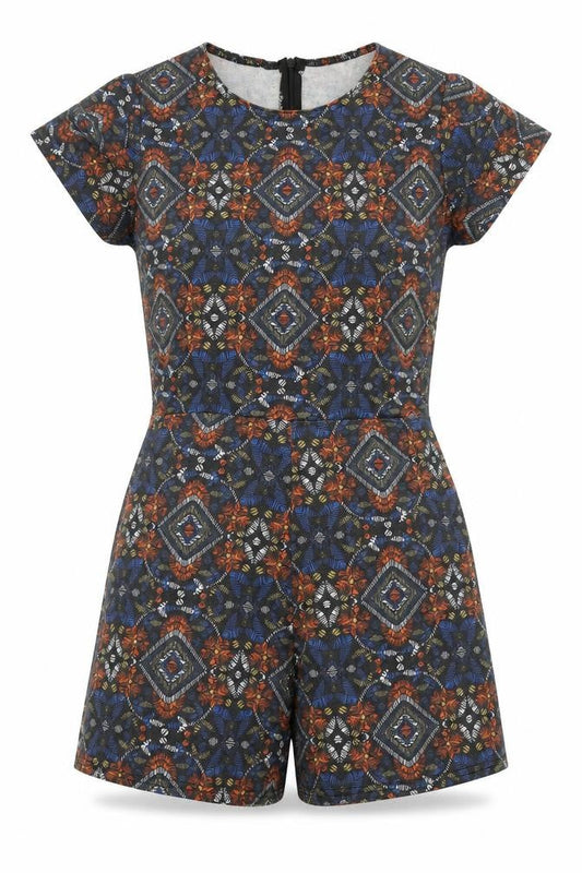 Womens UK Size 8 Boohoo One-Piece Multicoloured Playsuit