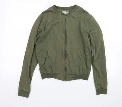 Womens UK Size 8 ASOS Green Full Zip Sweatshirt