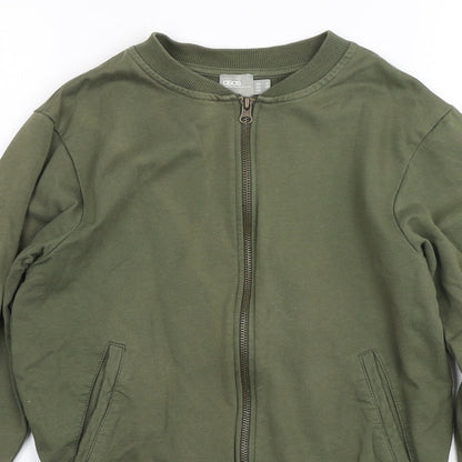Womens UK Size 8 ASOS Green Full Zip Sweatshirt