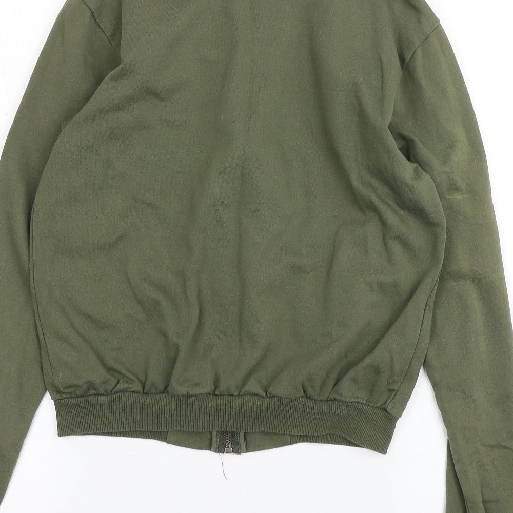 Womens UK Size 8 ASOS Green Full Zip Sweatshirt