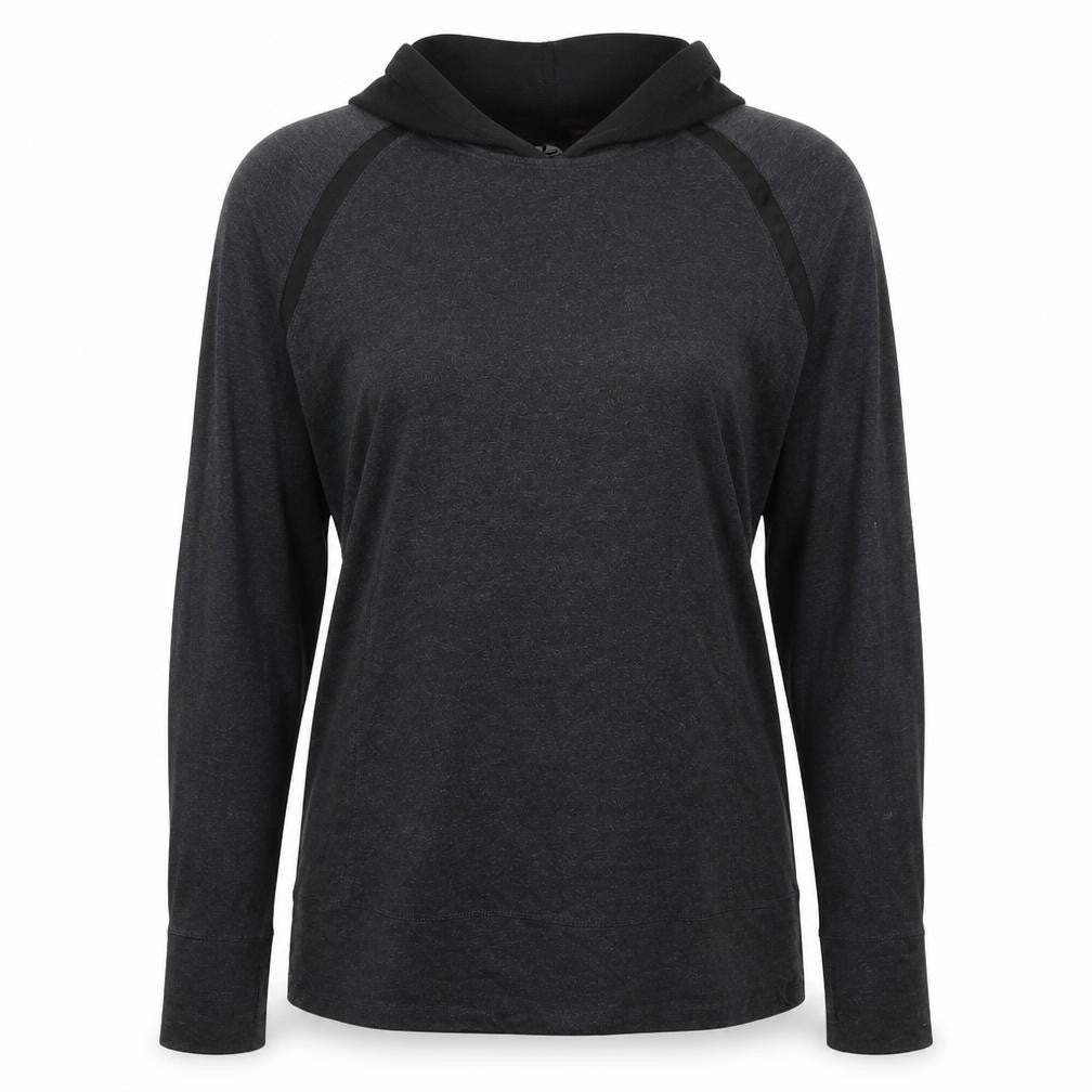 Front view of Athletic Works women’s grey cotton pullover hoodie, size M