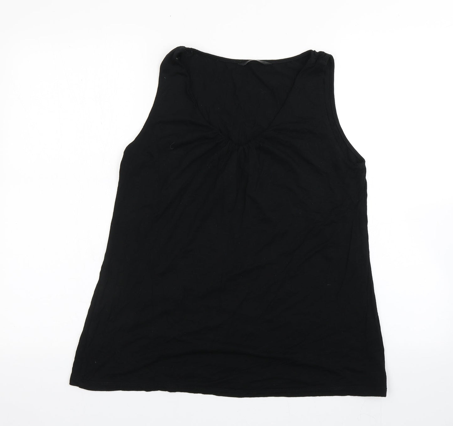 George Womens Black  Viscose Basic Tank Size 14 Round Neck