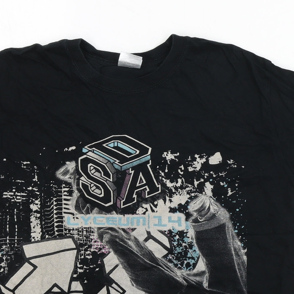 SG Boys Black  Cotton Basic T-Shirt Size 11-12 Years Round Neck