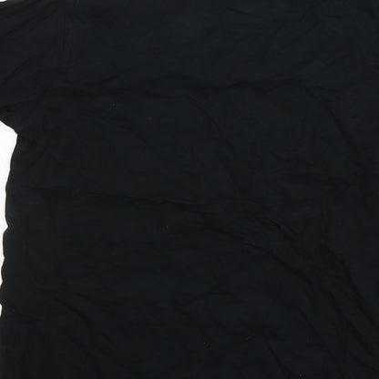 SG Boys Black  Cotton Basic T-Shirt Size 11-12 Years Round Neck