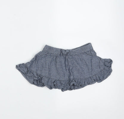 Preworn Girls Blue  Cotton Skater Skirt Size 12 Months