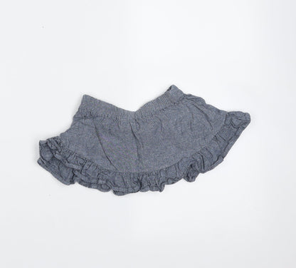 Preworn Girls Blue  Cotton Skater Skirt Size 12 Months