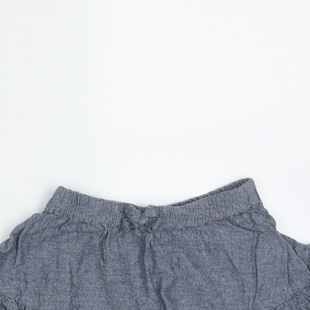 Preworn Girls Blue  Cotton Skater Skirt Size 12 Months