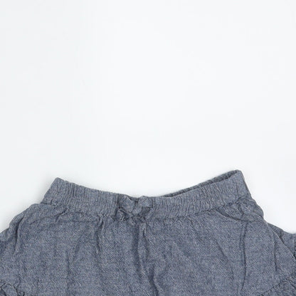Preworn Girls Blue  Cotton Skater Skirt Size 12 Months