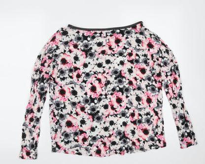 George Womens Multicoloured Floral Viscose Basic Blouse Size 8 Round Neck