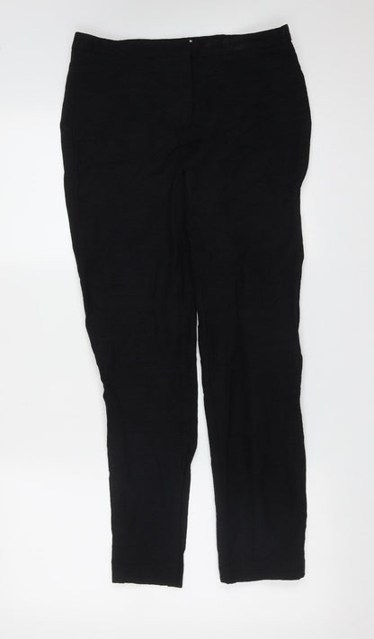 Womens UK Size 30 in Preworn Regular Fit  Black Trousers