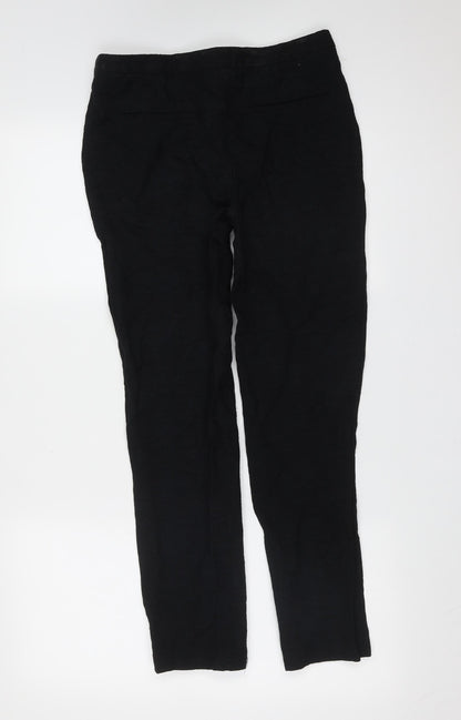 Womens UK Size 30 in Preworn Regular Fit  Black Trousers