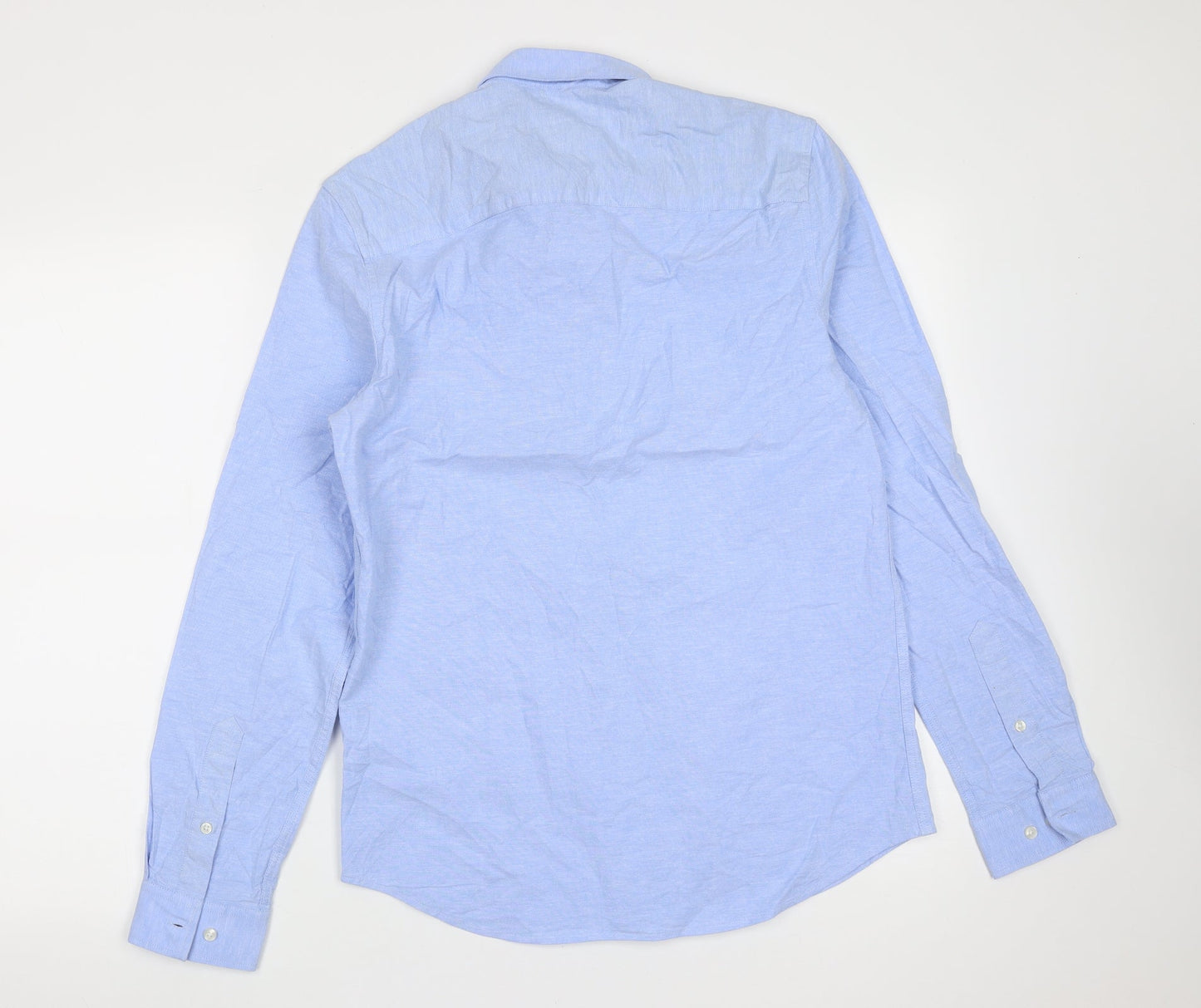 Mens UK Size S NEXT Blue  Button-Up Long Sleeve Casual Shirt