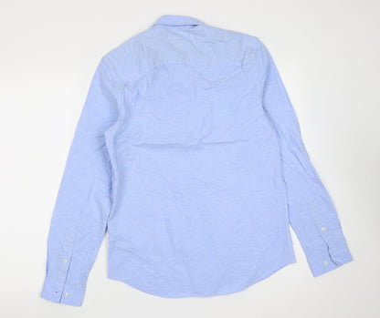 Mens UK Size S NEXT Blue  Button-Up Long Sleeve Casual Shirt