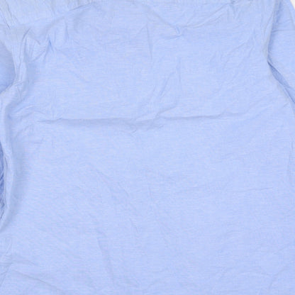 Mens UK Size S NEXT Blue  Button-Up Long Sleeve Casual Shirt