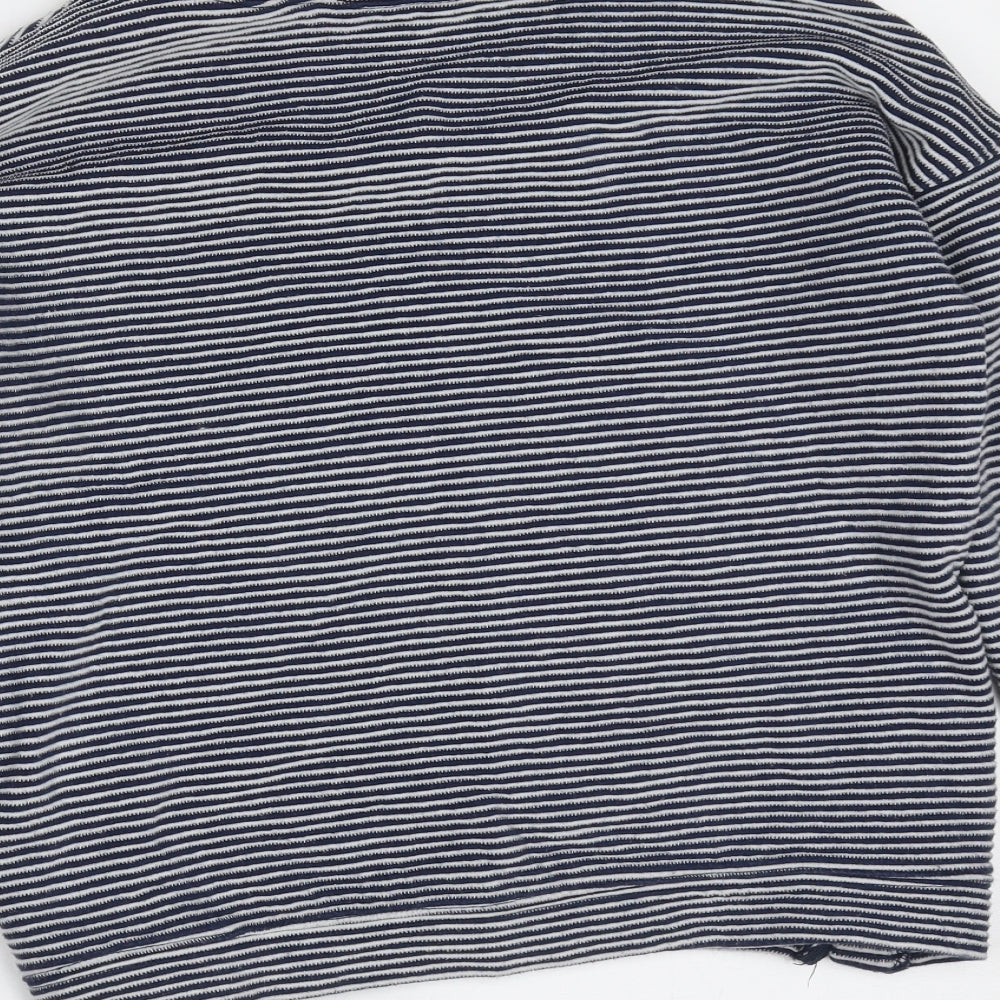New Look Girls Blue Striped Cotton Pullover Sweatshirt Size 12-13 Years