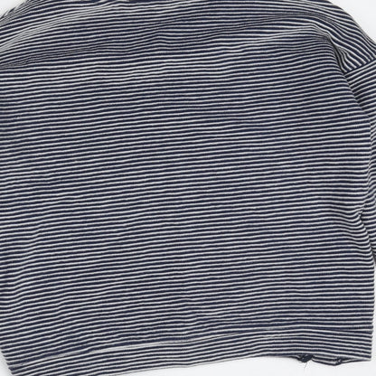 New Look Girls Blue Striped Cotton Pullover Sweatshirt Size 12-13 Years