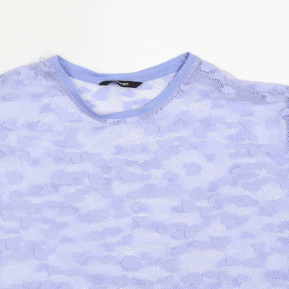 George Girls Purple  Polyester Basic Blouse Size 10-11 Years Round Neck  - heart pattern