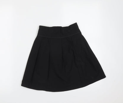 TU Girls Black  Polyester A-Line Skirt Size 9 Years  Regular  - school