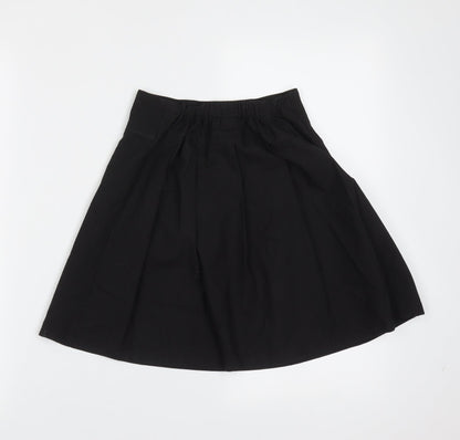 TU Girls Black  Polyester A-Line Skirt Size 9 Years  Regular  - school