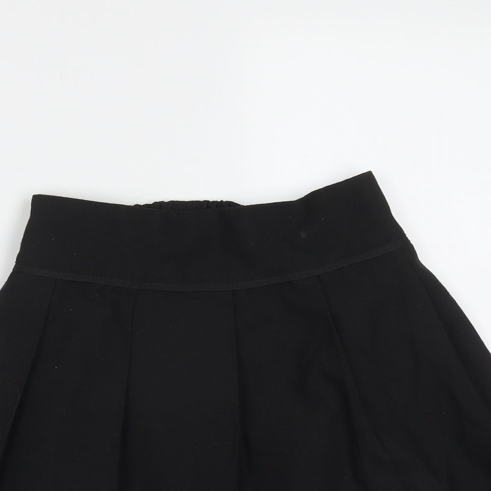TU Girls Black  Polyester A-Line Skirt Size 9 Years  Regular  - school