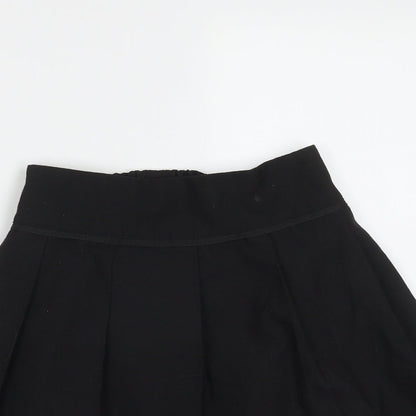 TU Girls Black  Polyester A-Line Skirt Size 9 Years  Regular  - school